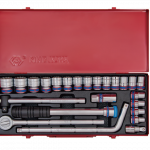 24 PCS SOCKET SET METRIC - 1/2DR - 6PT - 10MM -32MM