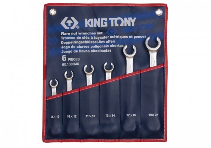 thumbnail image 2 of Draper 6-Piece Flare Nut Spanner Wrench Set – Metric 6-22mm, Brake Fuel Gas Pipes, Chrome Vanadium, 17759 2 of 3