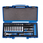 44PC.1/4"DR.SOCKET SET 12PT SAE CHROME