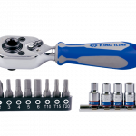 15PC.1/4"DR.BIT+SOCKET AND MINI RATCHET SET