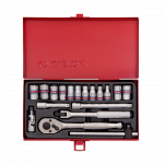 18PC.1/4"DR.SOCKET SET SAE CHROME