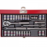 1 DRAWER BALL BEARING TYPE SHELF TROLLEY(RED)