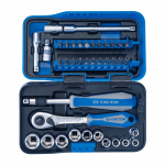 39PC.1/4"DR. SOCKET SET METRIC CHROME 6PT.