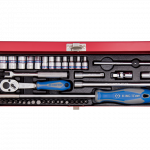 39PC.1/4"DR.SOCKET SET METRIC CHROME