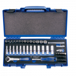 48PC.1/4"DR.SOCKET SET 6PT METRIC CHROME(EVA)