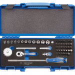 53PC.1/4"DR.SOCKET SET 6PT METRIC CHROME(EVA)