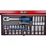 26PC.3/8"DR.SOCKET SET 12PT METRIC CHROME