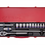 14PC.1/2"DR.SOCKET SET 12PT METRIC CHROME