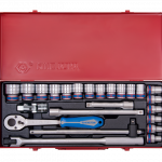 24PC.1/2"DR.SOCKET SET 12PT METRIC CHROME 4026MRA