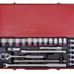 24PC.1/2"DR.SOCKET SET 12PT SAE CHROME