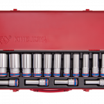 15PC.1/2"DR.DEEP SOCKET SET 12PT METRIC CHROME