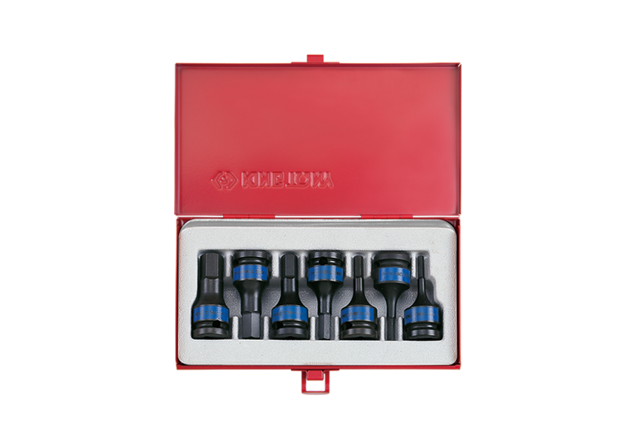 4407MP.png 7PC.1/2"DR.IMPACT HEX BIT SOCKET SET METRIC BLACK - Image 1