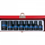 8PC.1/2"DR.THIN WALL IMPACT SOCKET SET METRIC BLACK