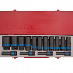 15PC.1/2"DR.DEEP IMPACT SOCKET SET METRIC BLACK