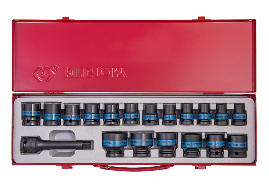 4419MP.png 19PC.1/2"DR.IMPACT SOCKET SET METRIC BLACK - Image 1