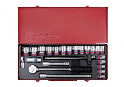 24PC.1/2"DR.SOCKET SET SAE 6PT CHROME