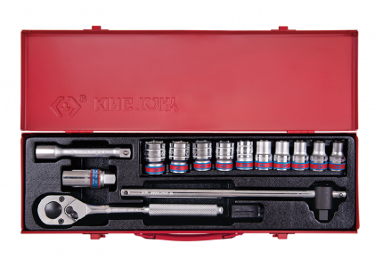 14PC.1/2"DR.SOCKET SET 6PT SAE CHROME