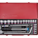 24PC.1/2"DR.SOCKET SET 6PT SAE CHROME