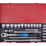 24PC.1/2"DR.SOCKET SET 6PT METRIC CHROME 4526MRA