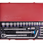 24PC.1/2"DR.SOCKET SET 6PT METRIC CHROME