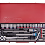 24PC.1/2"DR.SOCKET SET 6PT SAE CHROME