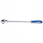 1/2"DR.PUSH REVERSIBLE RATCHET 15"RUBBER CHROME