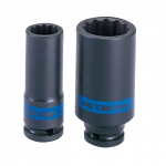 1/2"DR.DEEP THIN WALL IMPACT SOCKET 12MM 12PT BLACK