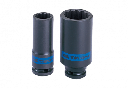 1/2"DR.DEEP THIN WALL IMPACT SOCKET 12MM 12PT BLACK