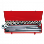 16PC.3/4"DR.SOCKET SET 6PT METRIC CHROME