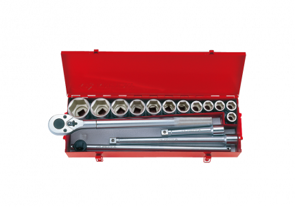 16PC.3/4"DR.SOCKET SET 6PT METRIC CHROME