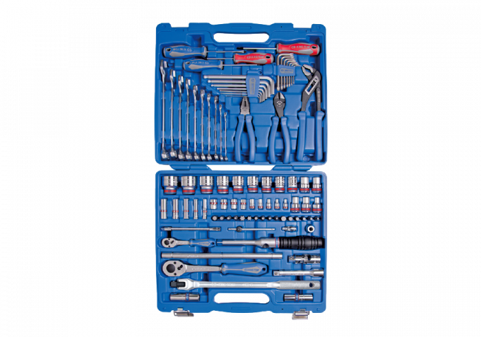 87PC.1/4"&1/2"DR.SOCKET &WRENCH SET 6PT SAE - Image 1