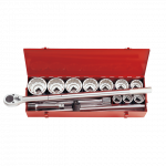 14PC.1"DR.SOCKET SET 12PT SAE CHROME