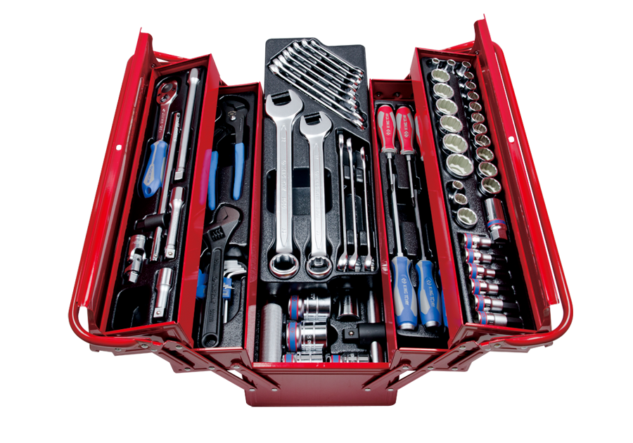 908-077CR.png 77PC.CANTILEVER TOOL BOX SET METRIC & IMPERIAL - Image 1
