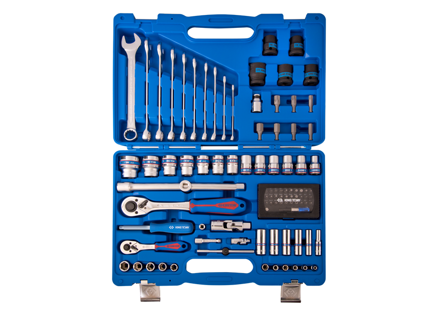 SC7396MR.png 96PC.1/4"&1/2"DR.SOCKET&WRENCH TOOL SET 6PT - Image 1
