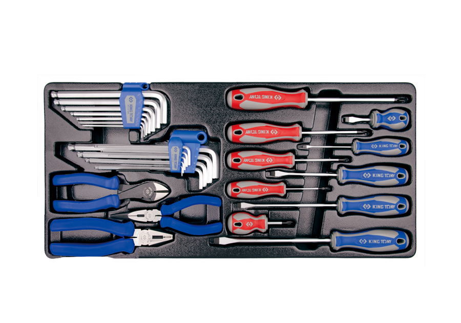 9-90129CR.png 29PC SCREWDRIVER & PLIER & HEX KEY SET 990129CR - Image 1