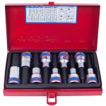 HEX BIT SOCKET 9PCS 4MM - 17MM  4120PR - 1/2DR -