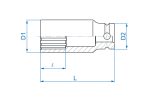 1/2"DR.DEEP IMPACT SOCKET 30MM 12PT BLACK - Image 2