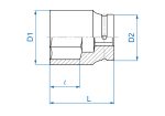 IMPACT SOCKET - 27MM - 1DR - DEEP - Image 2