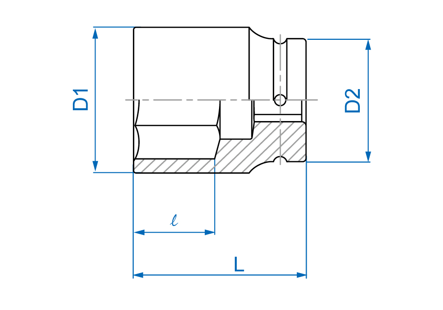 8435M_1 IMPACT SOCKET - 27MM - 1DR - DEEP - Image 2